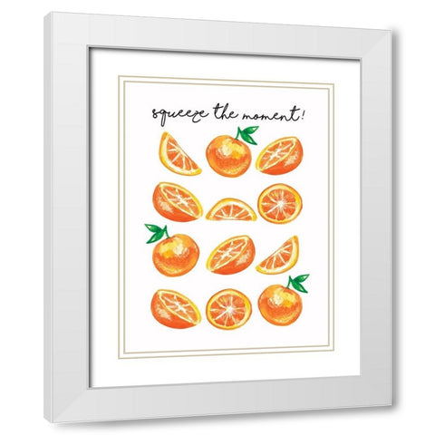 Squeeze the Moment White Modern Wood Framed Art Print with Double Matting by Tyndall, Elizabeth