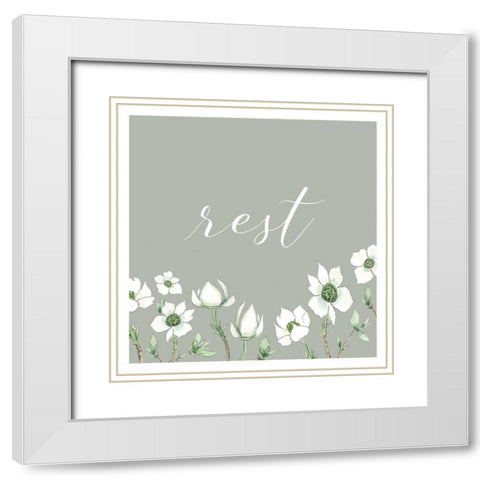 Rest White Modern Wood Framed Art Print with Double Matting by Tyndall, Elizabeth
