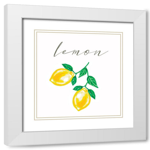 Lemon White Modern Wood Framed Art Print with Double Matting by Tyndall, Elizabeth