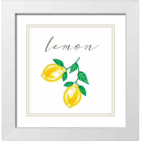 Lemon White Modern Wood Framed Art Print with Double Matting by Tyndall, Elizabeth