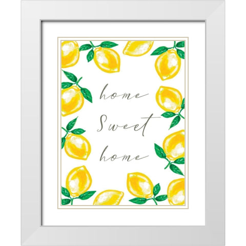 Home Sweet Home White Modern Wood Framed Art Print with Double Matting by Tyndall, Elizabeth