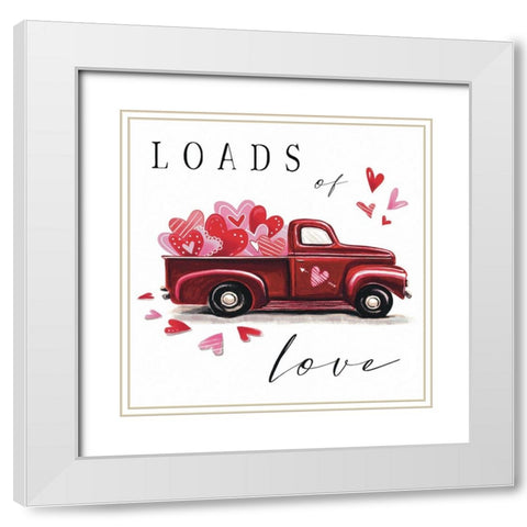 Loads of Love White Modern Wood Framed Art Print with Double Matting by Tyndall, Elizabeth