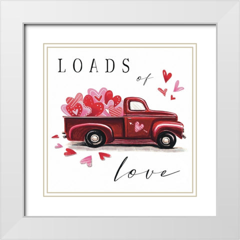 Loads of Love White Modern Wood Framed Art Print with Double Matting by Tyndall, Elizabeth