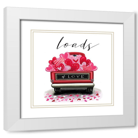 Loads of Love White Modern Wood Framed Art Print with Double Matting by Tyndall, Elizabeth