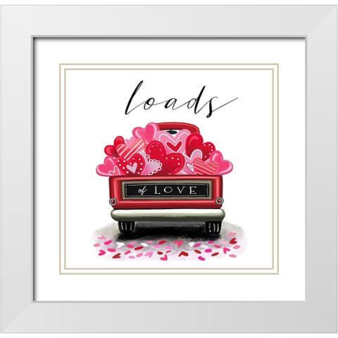 Loads of Love White Modern Wood Framed Art Print with Double Matting by Tyndall, Elizabeth