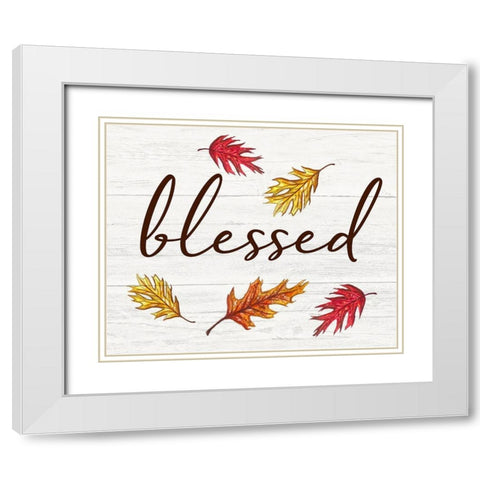 Blessed White Modern Wood Framed Art Print with Double Matting by Tyndall, Elizabeth