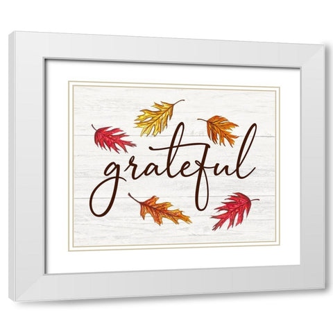 Grateful White Modern Wood Framed Art Print with Double Matting by Tyndall, Elizabeth