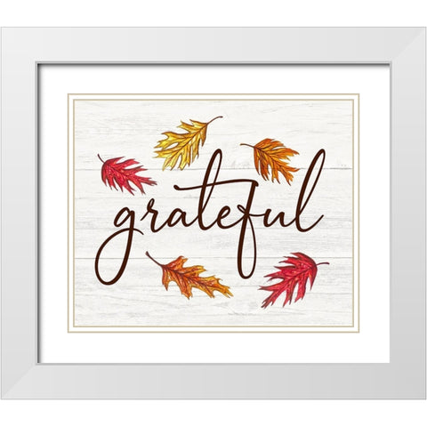 Grateful White Modern Wood Framed Art Print with Double Matting by Tyndall, Elizabeth