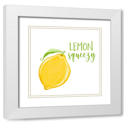 Lemon Squeezy White Modern Wood Framed Art Print with Double Matting by Tyndall, Elizabeth