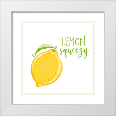 Lemon Squeezy White Modern Wood Framed Art Print with Double Matting by Tyndall, Elizabeth