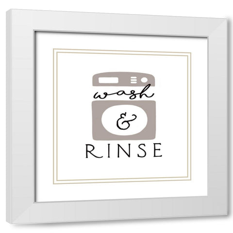 Wash and Rinse White Modern Wood Framed Art Print with Double Matting by Tyndall, Elizabeth