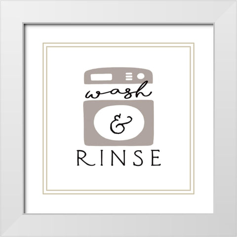 Wash and Rinse White Modern Wood Framed Art Print with Double Matting by Tyndall, Elizabeth