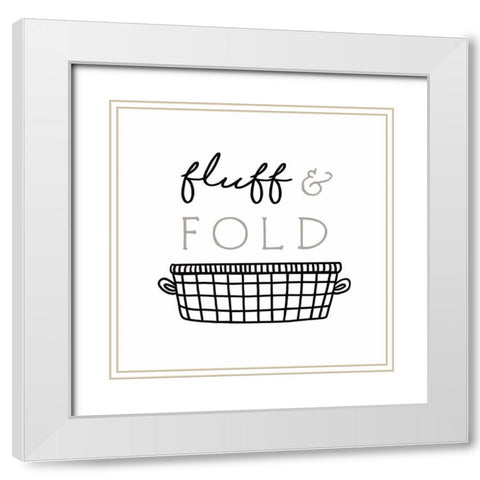 Fluff and Fold White Modern Wood Framed Art Print with Double Matting by Tyndall, Elizabeth