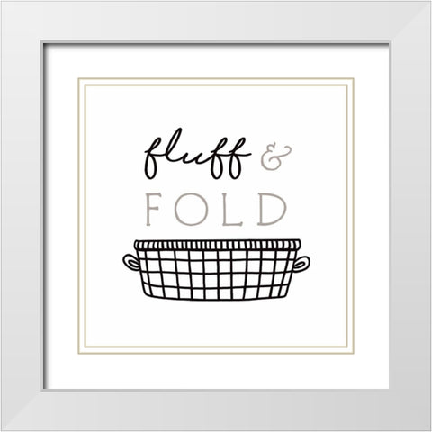 Fluff and Fold White Modern Wood Framed Art Print with Double Matting by Tyndall, Elizabeth