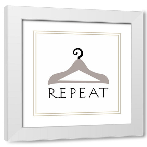 Repeat White Modern Wood Framed Art Print with Double Matting by Tyndall, Elizabeth
