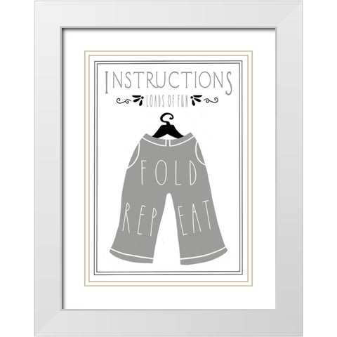 Laundry Pants White Modern Wood Framed Art Print with Double Matting by Tyndall, Elizabeth