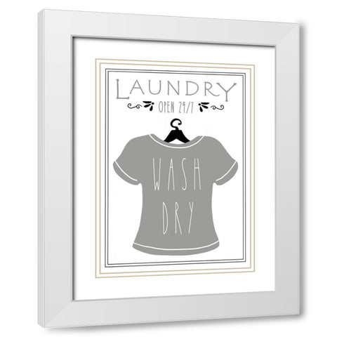 Laundry Shirt White Modern Wood Framed Art Print with Double Matting by Tyndall, Elizabeth