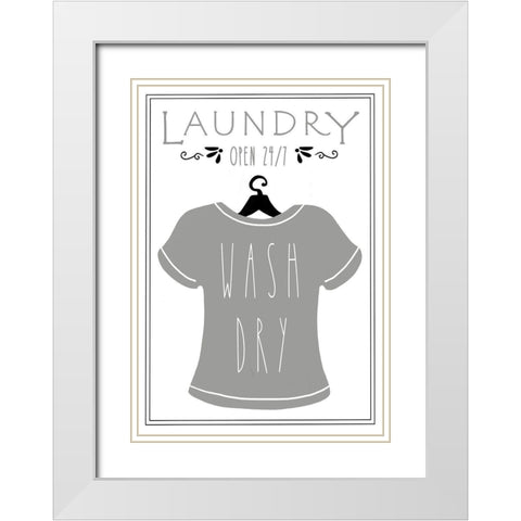 Laundry Shirt White Modern Wood Framed Art Print with Double Matting by Tyndall, Elizabeth