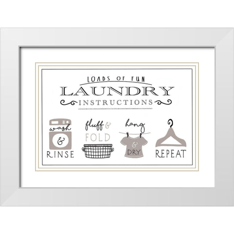 Loads of Fun White Modern Wood Framed Art Print with Double Matting by Tyndall, Elizabeth