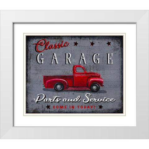 Classic Garage White Modern Wood Framed Art Print with Double Matting by Tyndall, Elizabeth