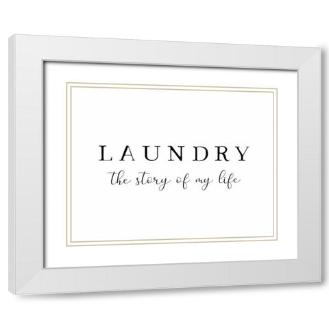 Laundry White Modern Wood Framed Art Print with Double Matting by Tyndall, Elizabeth