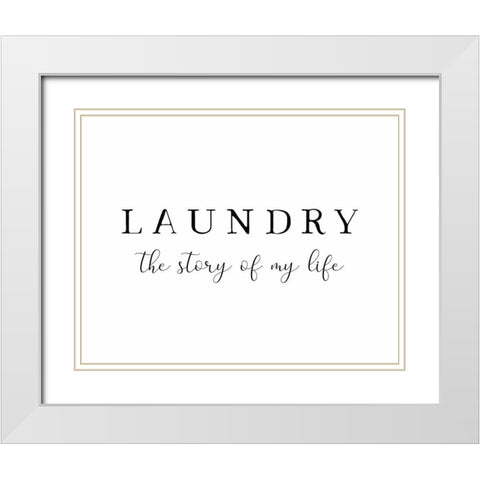 Laundry White Modern Wood Framed Art Print with Double Matting by Tyndall, Elizabeth