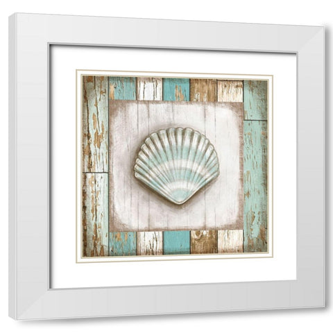 Shell White Modern Wood Framed Art Print with Double Matting by Tyndall, Elizabeth