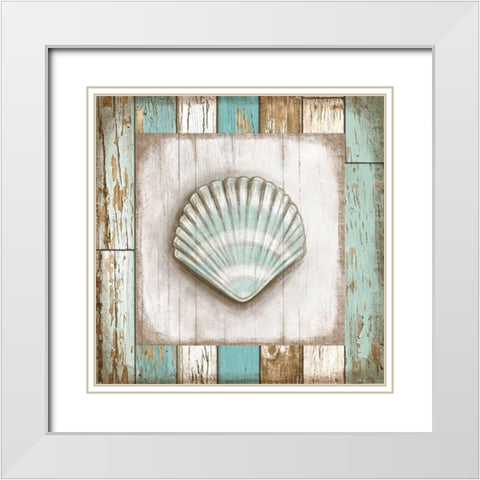 Shell White Modern Wood Framed Art Print with Double Matting by Tyndall, Elizabeth