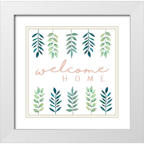 Welcome Home White Modern Wood Framed Art Print with Double Matting by Tyndall, Elizabeth