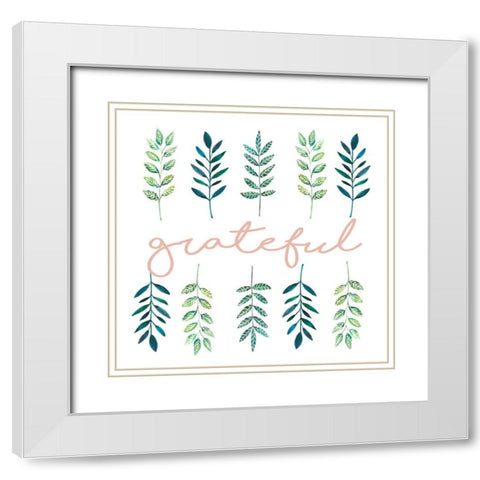 Grateful White Modern Wood Framed Art Print with Double Matting by Tyndall, Elizabeth