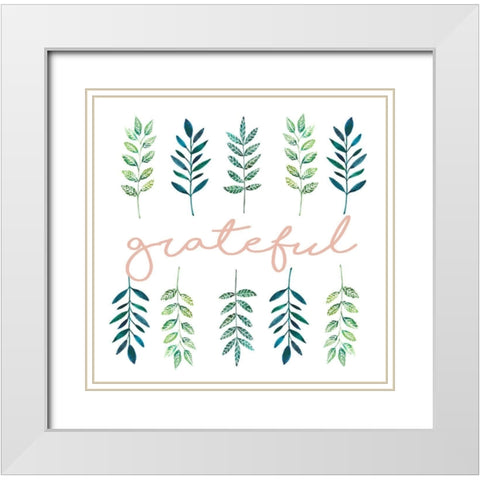 Grateful White Modern Wood Framed Art Print with Double Matting by Tyndall, Elizabeth