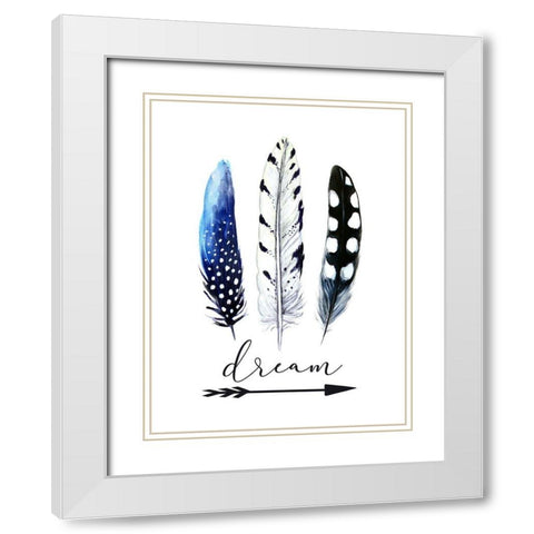 Dream Big White Modern Wood Framed Art Print with Double Matting by Tyndall, Elizabeth