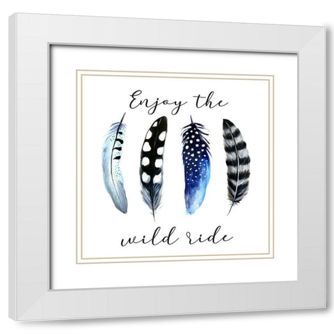 Enjoy the Wild Ride White Modern Wood Framed Art Print with Double Matting by Tyndall, Elizabeth