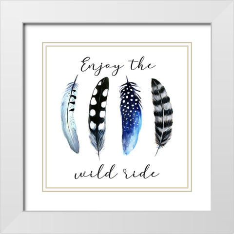 Enjoy the Wild Ride White Modern Wood Framed Art Print with Double Matting by Tyndall, Elizabeth