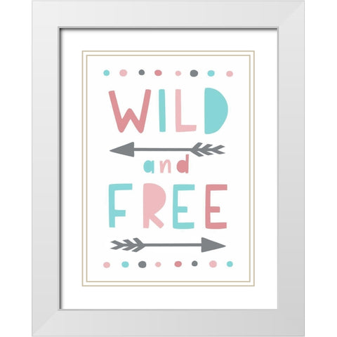 Wild and Free White Modern Wood Framed Art Print with Double Matting by Tyndall, Elizabeth