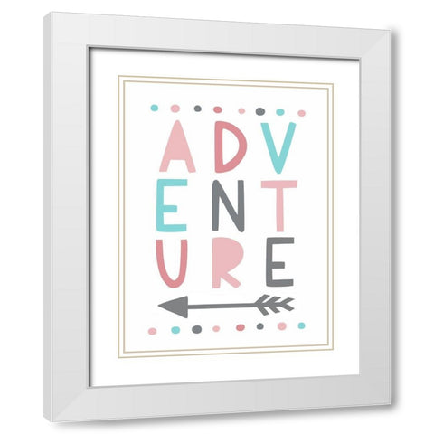 Adventure   White Modern Wood Framed Art Print with Double Matting by Tyndall, Elizabeth