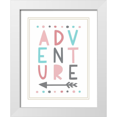 Adventure   White Modern Wood Framed Art Print with Double Matting by Tyndall, Elizabeth