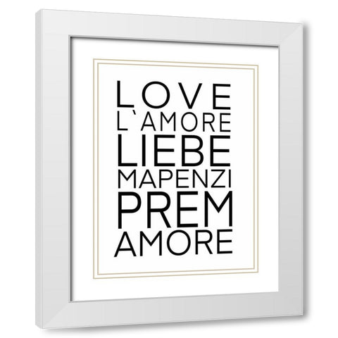 Love Language  White Modern Wood Framed Art Print with Double Matting by Tyndall, Elizabeth