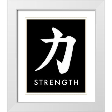 Strength White Modern Wood Framed Art Print with Double Matting by Tyndall, Elizabeth