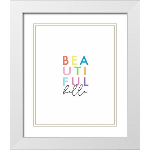 Beautiful Belle White Modern Wood Framed Art Print with Double Matting by Tyndall, Elizabeth