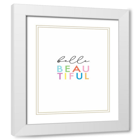 Beautiful Belle White Modern Wood Framed Art Print with Double Matting by Tyndall, Elizabeth