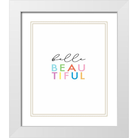 Beautiful Belle White Modern Wood Framed Art Print with Double Matting by Tyndall, Elizabeth