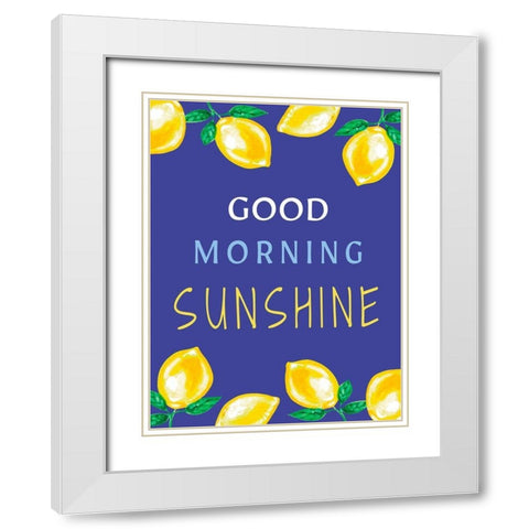 Good Morning Sunshine White Modern Wood Framed Art Print with Double Matting by Tyndall, Elizabeth