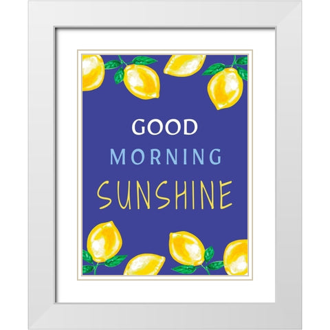 Good Morning Sunshine White Modern Wood Framed Art Print with Double Matting by Tyndall, Elizabeth