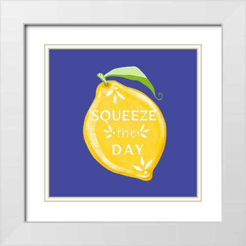 Squeeze the Day White Modern Wood Framed Art Print with Double Matting by Tyndall, Elizabeth