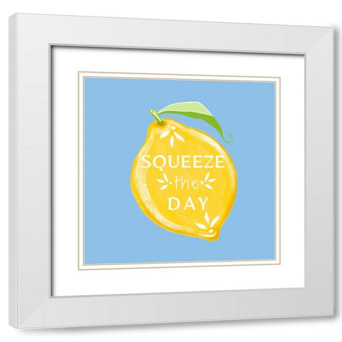 Squeeze the Day II White Modern Wood Framed Art Print with Double Matting by Tyndall, Elizabeth