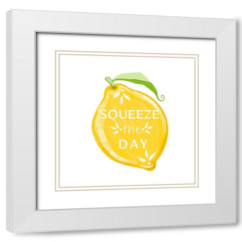 Squeeze the Day IV White Modern Wood Framed Art Print with Double Matting by Tyndall, Elizabeth