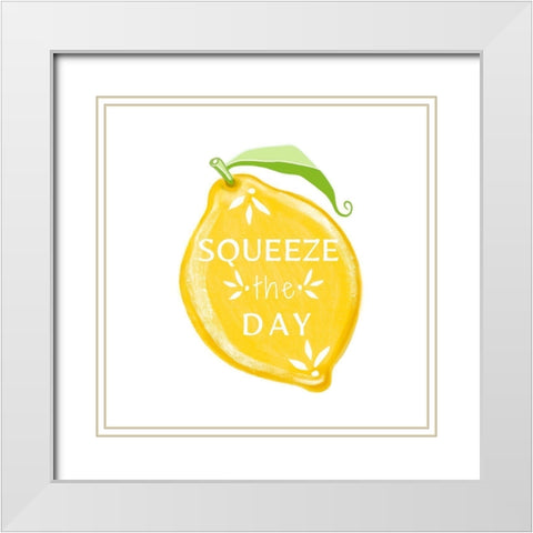 Squeeze the Day IV White Modern Wood Framed Art Print with Double Matting by Tyndall, Elizabeth