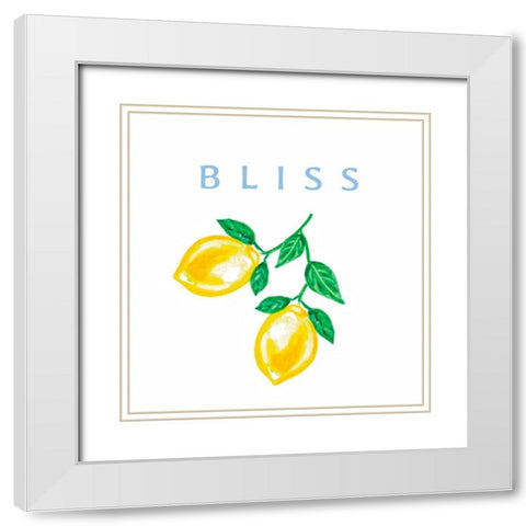 Bliss White Modern Wood Framed Art Print with Double Matting by Tyndall, Elizabeth