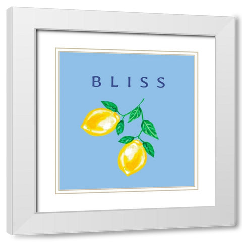 Bliss White Modern Wood Framed Art Print with Double Matting by Tyndall, Elizabeth